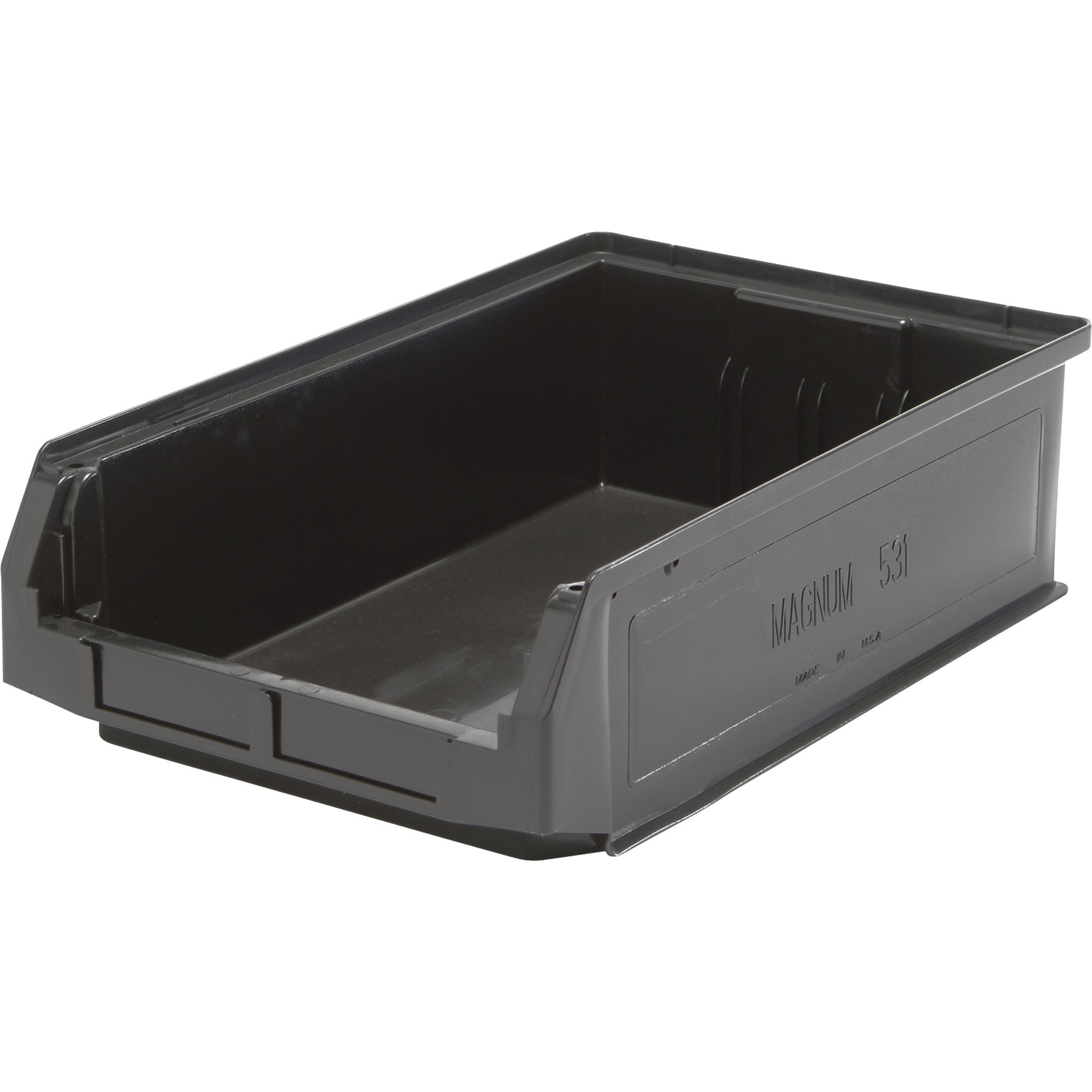 Quantum Storage Magnum Bin, 6-Pack, 19 3/4in.L x 12 3/8in.W x 5 7/8in.H, Black, Model# QMS531BKCS
